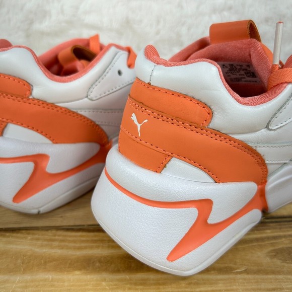 NEW Puma Womens Size 7 Nova x Pantone 2 Running Shoes Coral White Leather - Picture 9 of 11